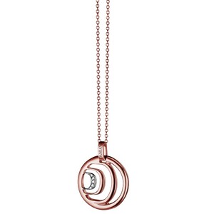 Collana Damiani collezione Rose in oro bianco e rosa con diamanti