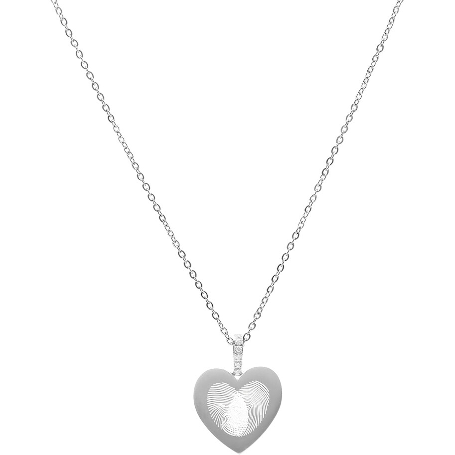 Collana Emotion Cuore con impronta digitale