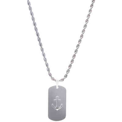 Collana Emotion pistra militare con incisione Ancora Collana Emotion pistra militare con incisione Ancora