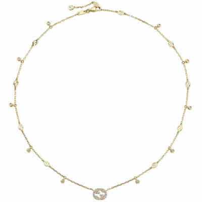 Collana Gucci Interlocking G in oro giallo e diamanti Collana Gucci Interlocking G in oro giallo e diamanti
