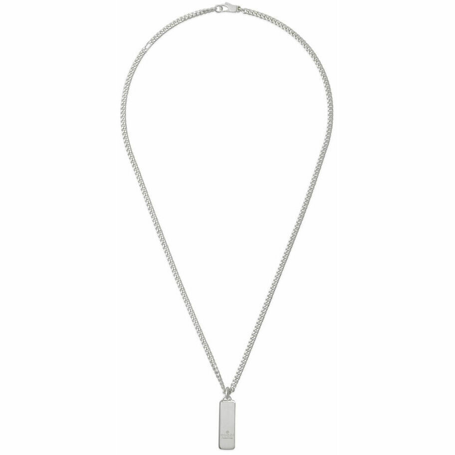 Collana Gucci Tag in argento 50 cm
