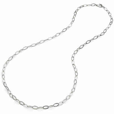 Collana in argento Giovanni Raspini maglia ovale martellata