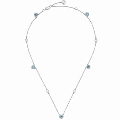 Collana in oro bianco con Topazi Azzurri Gucci Interlocking Collana in oro bianco con Topazi Azzurri Gucci Interlocking