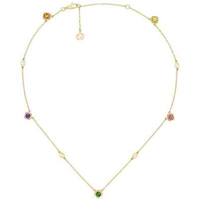 Collana in oro giallo Gucci Interlocking con Ametista Citrino Tormalina Berillo Collana in oro giallo Gucci Interlocking con Ametista Citrino Tormalina Berillo