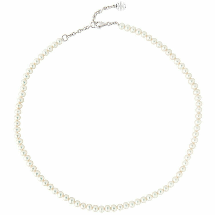 Collana Mimi con perle bianche 5,5-6mm con charm ognibene