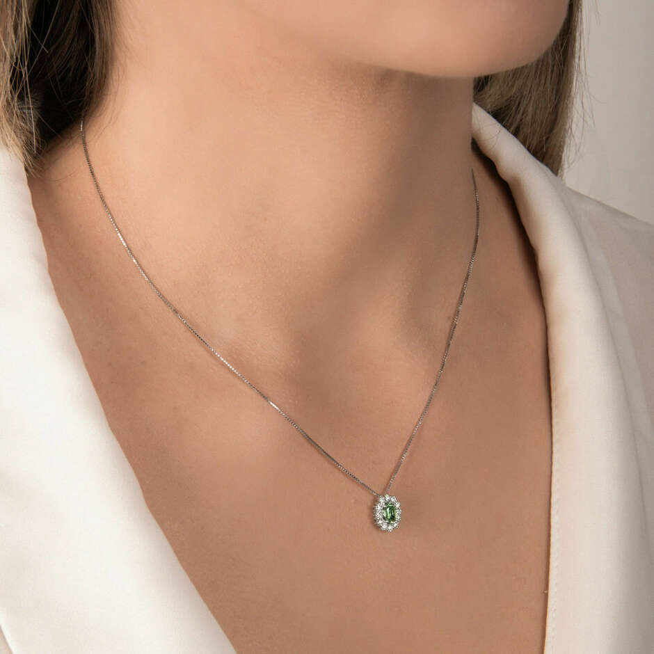 Collana Mirco Visconti con pendente in smeraldo e diamanti