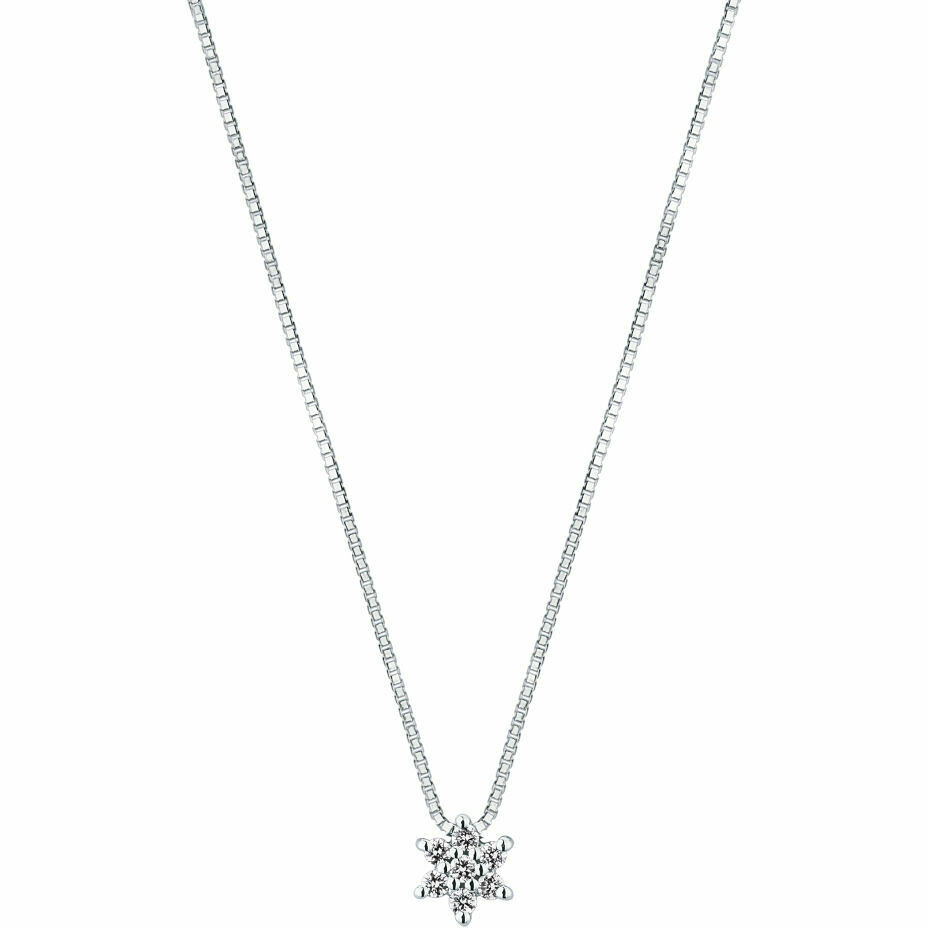 Collana Mirco Visconti con pendente stella in oro bianco e diamanti