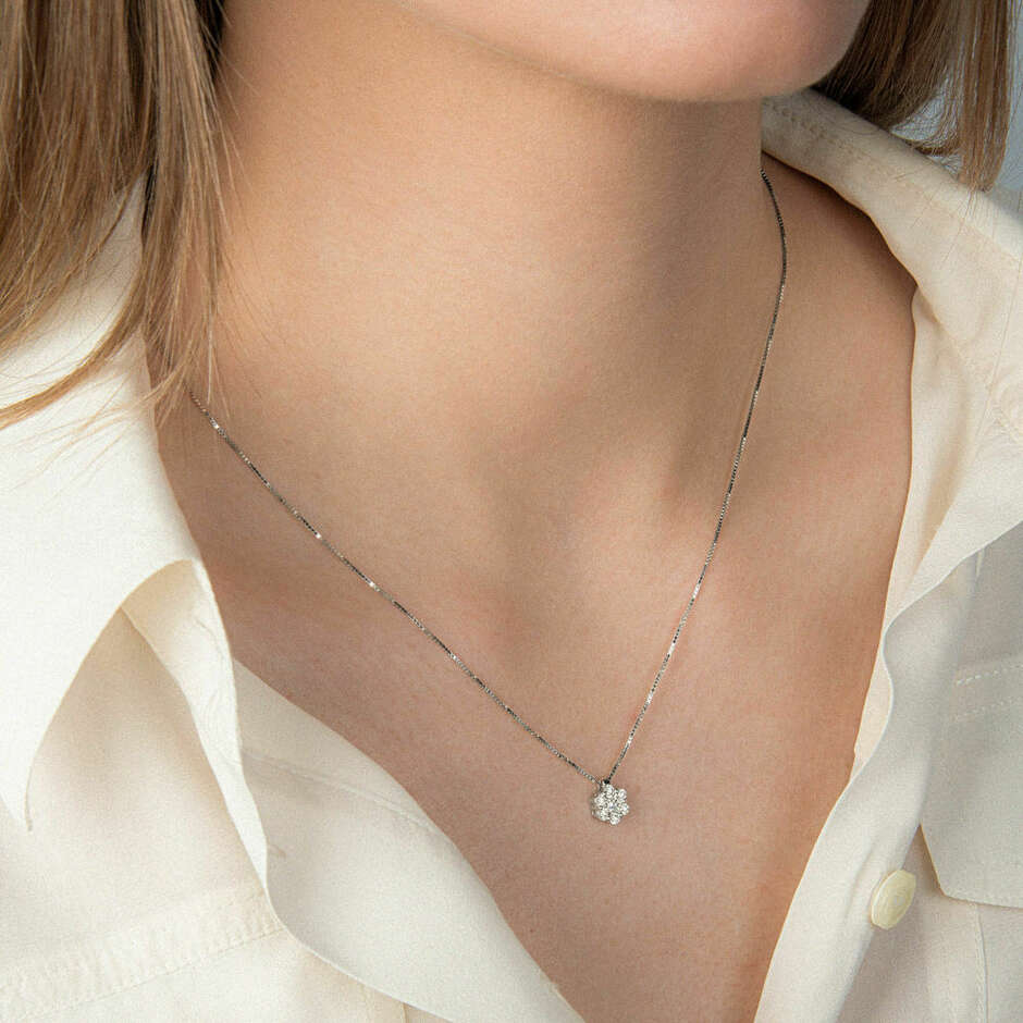 Collana Mirco Visconti punto luce in pavè di diamanti