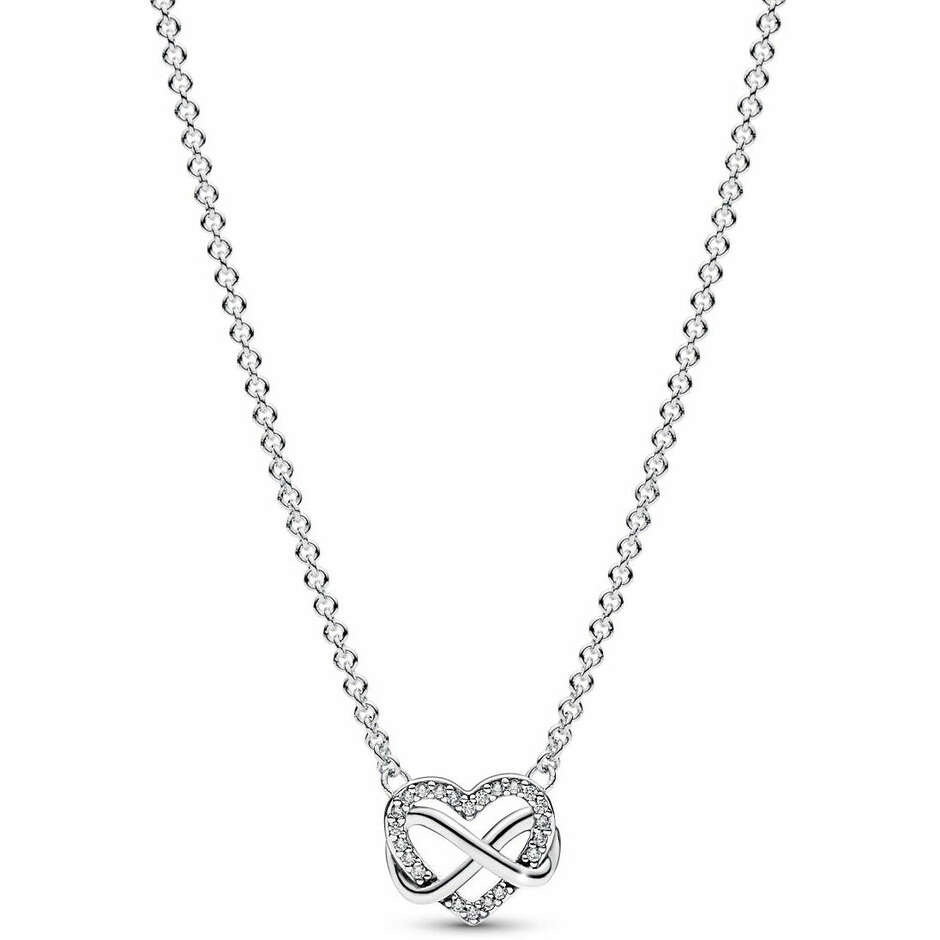 Collana Pandora Cuore Infinito Pietre Luminose