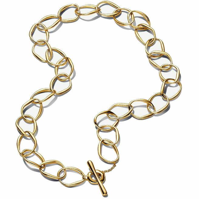 Collana Pandora Maglia Linea Sinuosa placcata oro