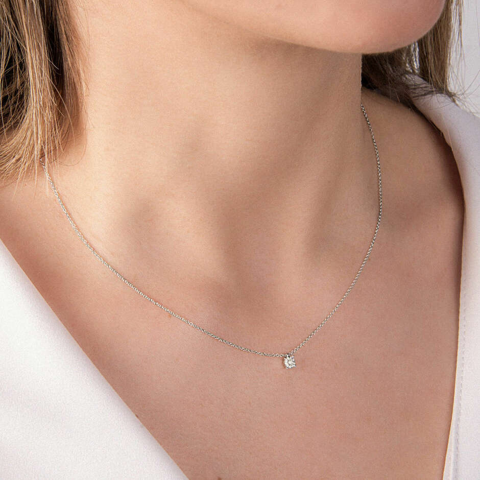 Collana punto luce Mirco Visconti in oro bianco e diamanti