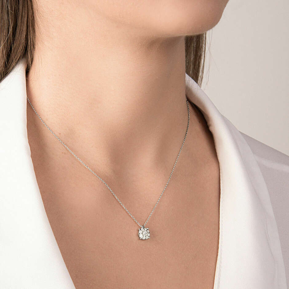 Collana punto luce Mirco Visconti in oro bianco e diamanti