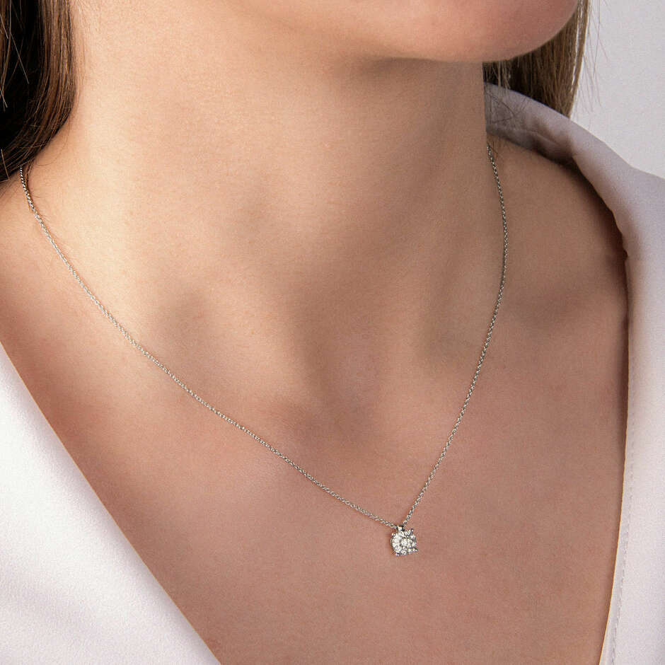 Collana punto luce Mirco Visconti in oro bianco e diamanti