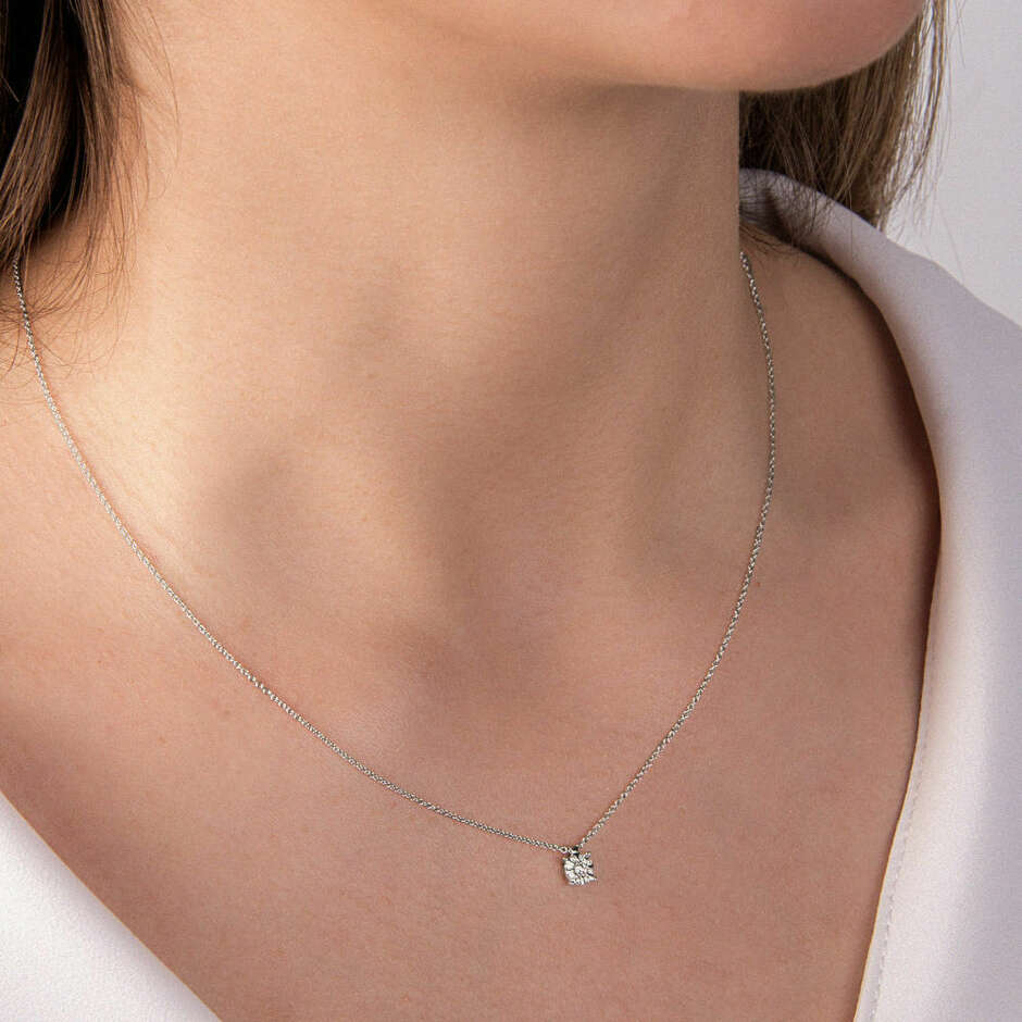 Collana puunto luce Mirco Visconti in oro bianco e brillanti