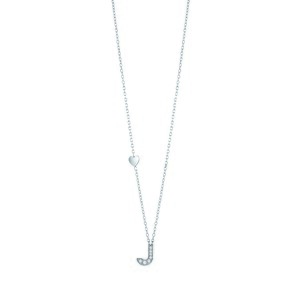 Collana Salvini Be Happy in oro bianco 9KT lettera J con diamanti Collana Salvini Be Happy in oro bianco 9KT lettera J con diamanti