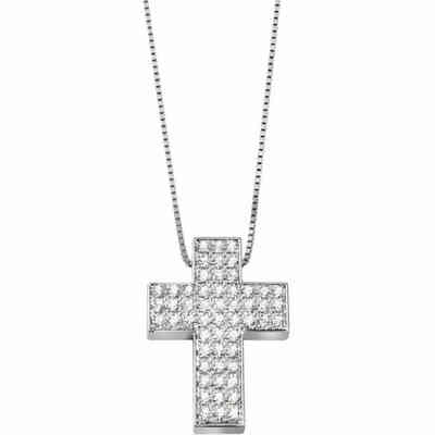 Collana Salvini I Segni Croce maxi con pavè di diamanti Collana Salvini I Segni Croce maxi con pavè di diamanti