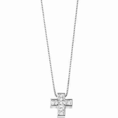 Collana Salvini I Segni Croce piccola con diamanti Collana Salvini I Segni Croce piccola con diamanti