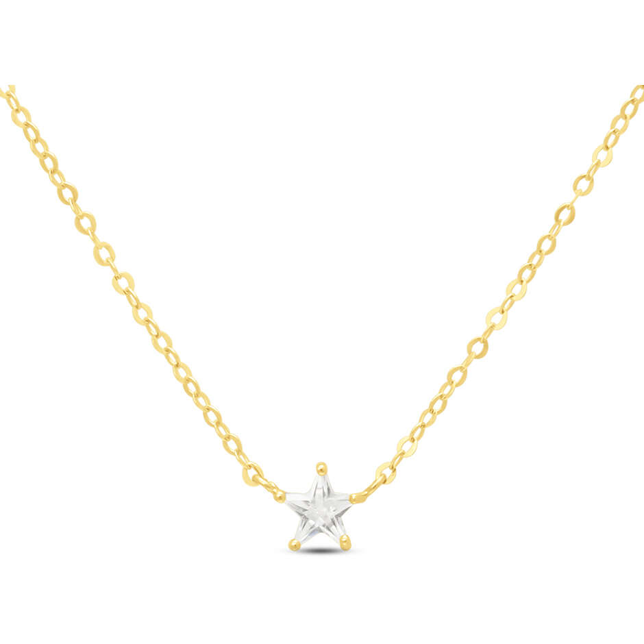 Collana Stroili punto luce stella in oro giallo e zircone