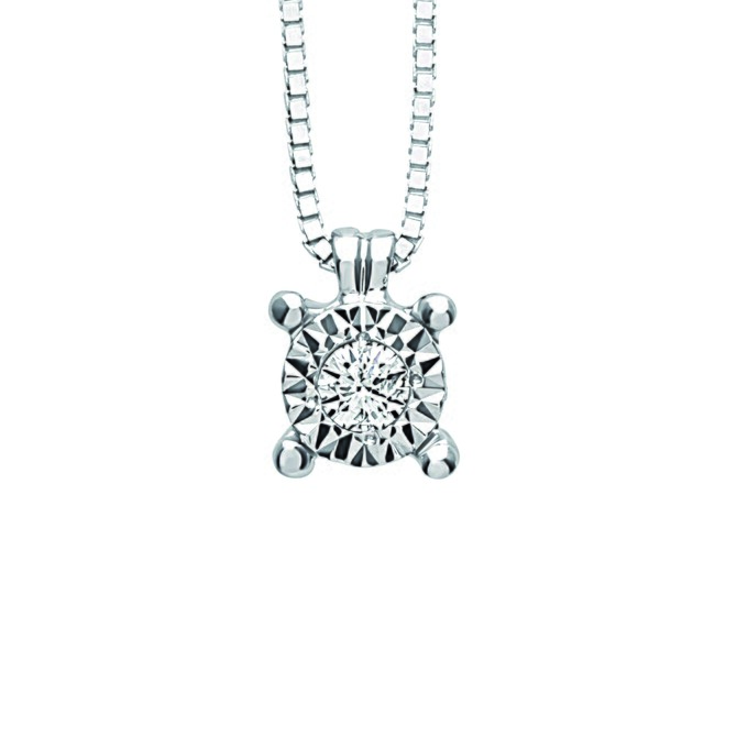 Collier Bliss in oro bianco e diamante