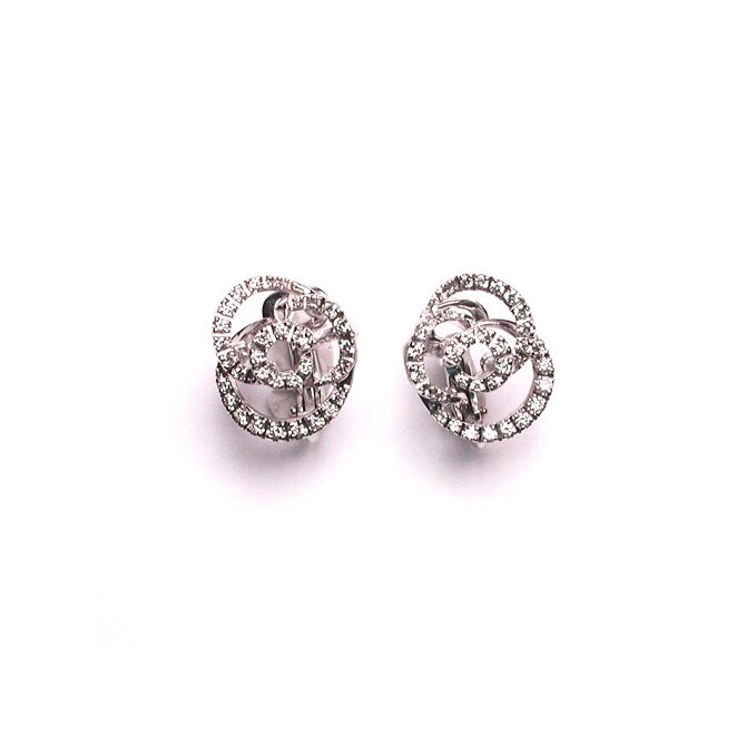Damiani Bocciolo women's earrings in white gold and diamonds