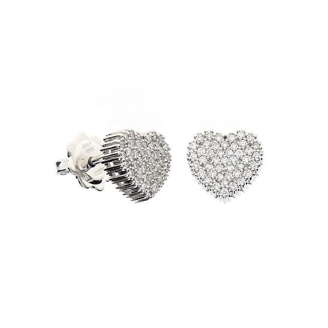 Damiani Cuore earrings in white gold and diamonds