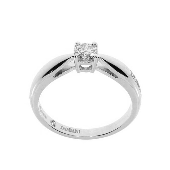 Damiani Cupido solitaire ring in white gold and diamonds