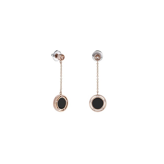 Damiani D.side earrings in onyx rose gold and diamonds