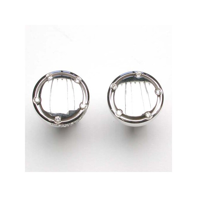Damiani D.side lobe earrings in white gold and diamonds