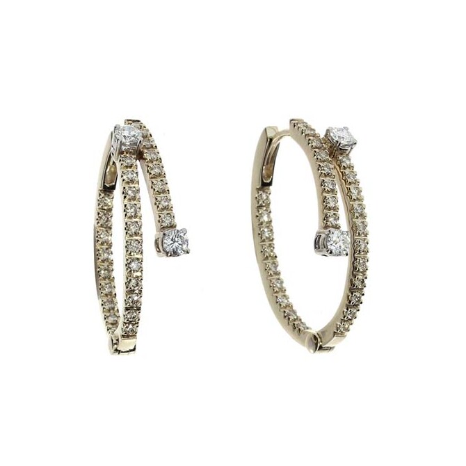Damiani earrings in gold and diamonds
