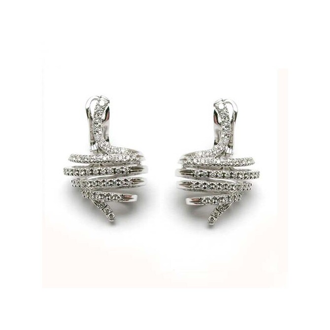 Damiani earrings in white gold and diamonds