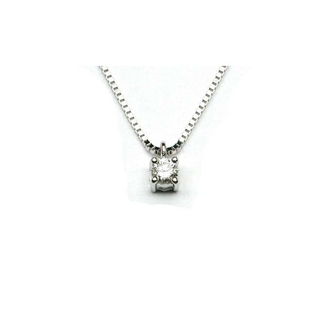 Damiani light point necklace in white gold and diamond