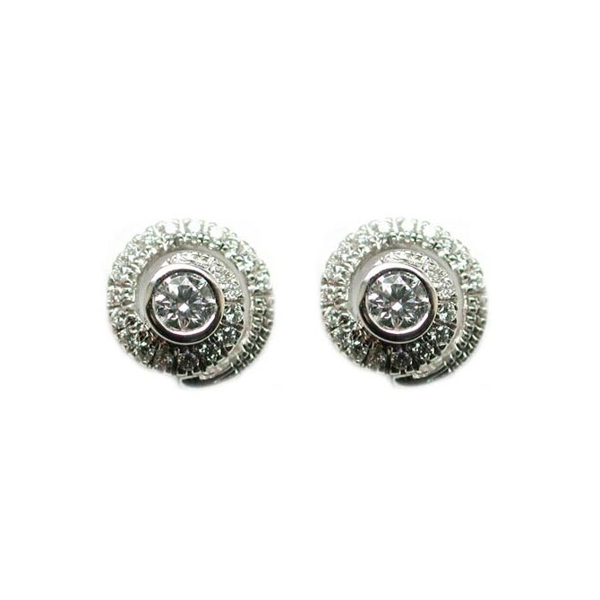 Damiani Promise earrings in white gold and diamonds