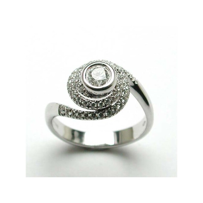 Damiani Promise ring in white gold and diamonds