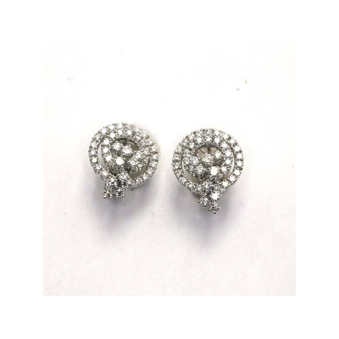 Damiani Sophia Loren earrings in white gold and diamonds
