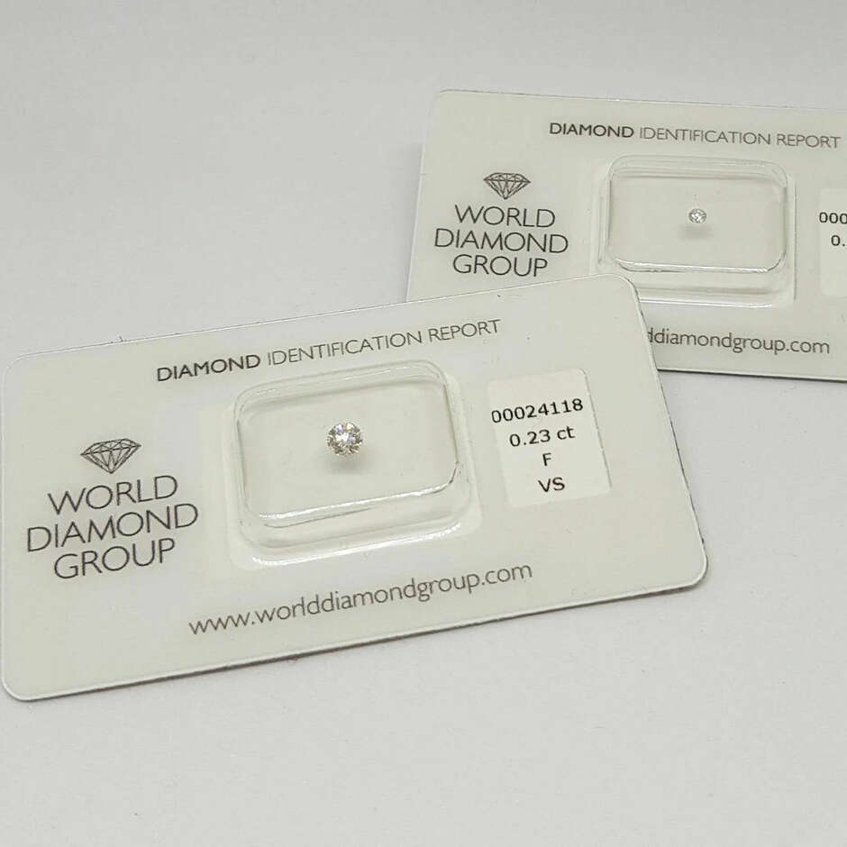 Diamante World Diamond Group sigillato da 0,14 ct.