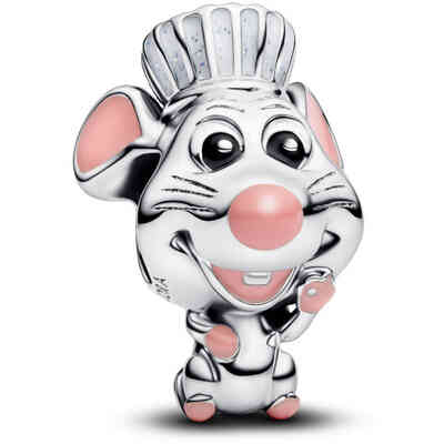 Disney Pixar Remy sterling silver charm with black, pink and glittery white enamel Disney Pixar Remy sterling silver charm with black, pink and glittery white enamel