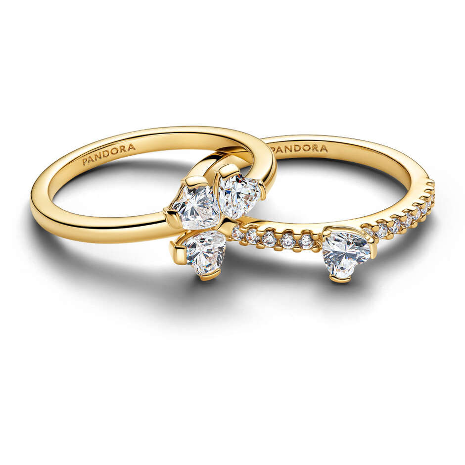 Divisible Luminous Four-Leaf Clover Ring in Gold Plated
