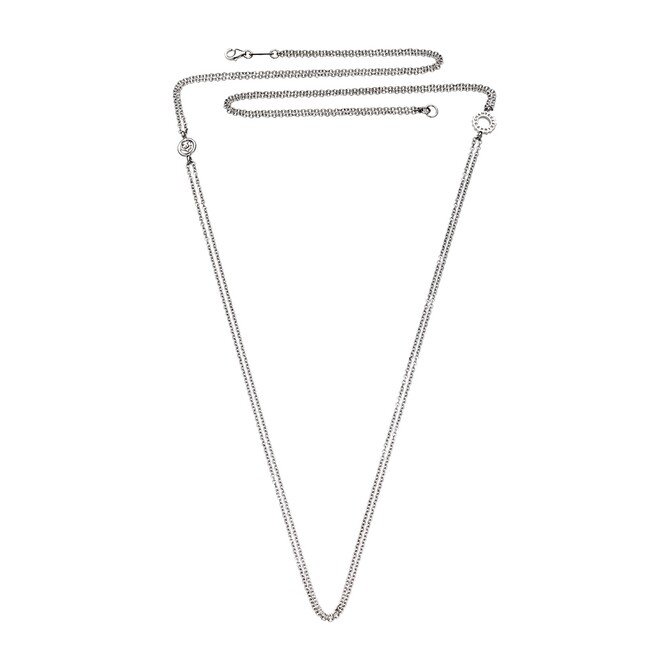 Double Chantecler necklace in silver