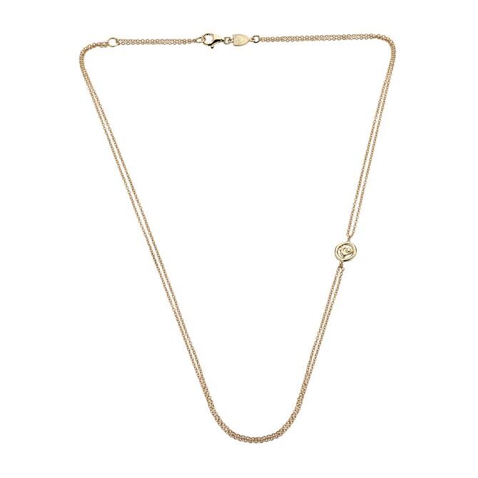 Double Chantecler necklace in yellow gold