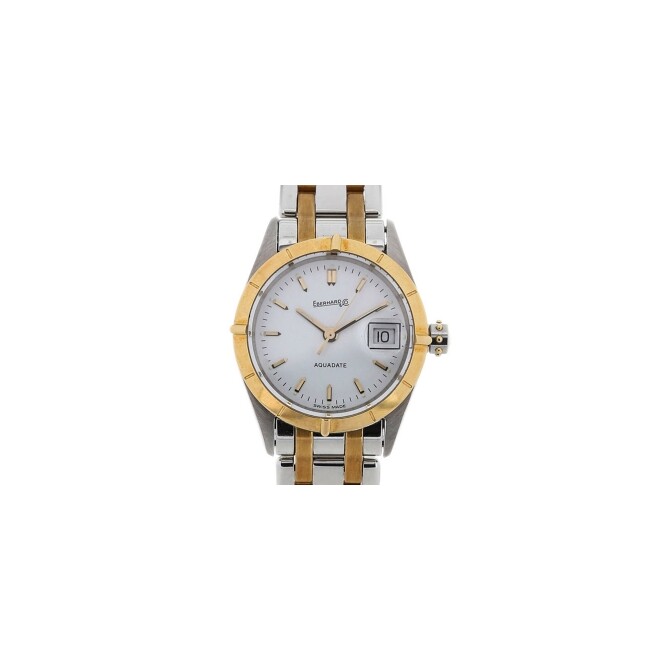 Eberhard Aquadate Steel and Gold Quartz Women's Watch