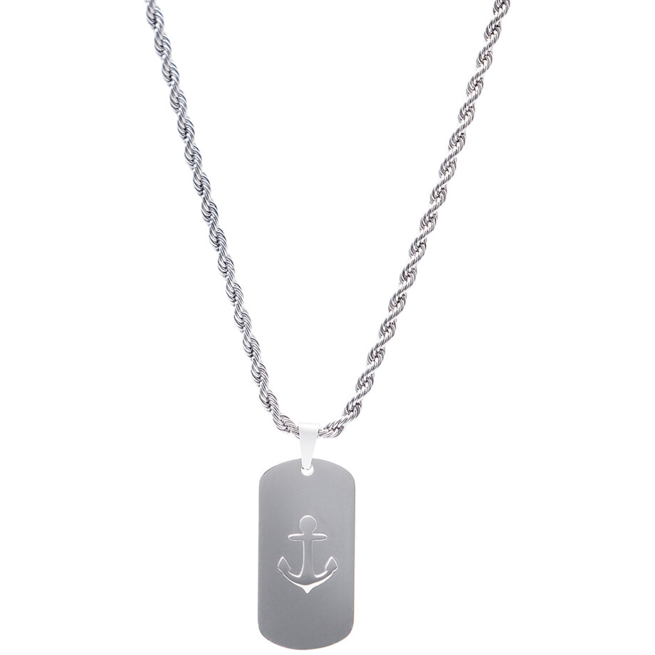 Emotion Military Pistra Necklace with Anchor Engraving