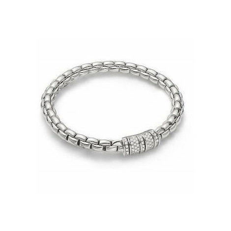 Fope Flex'it bracelet in white gold with pavé