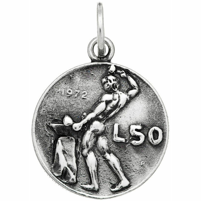 Giovanni Raspini 50 lire coin charm in silver