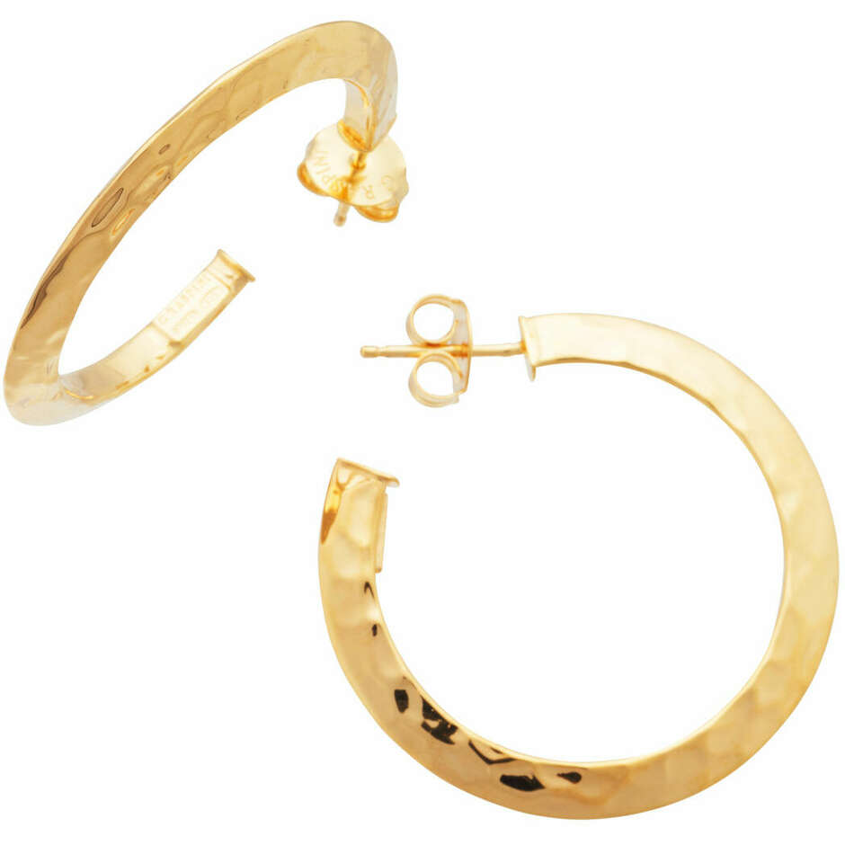 Giovanni Raspini Blade Light large earrings in gold-plated silver