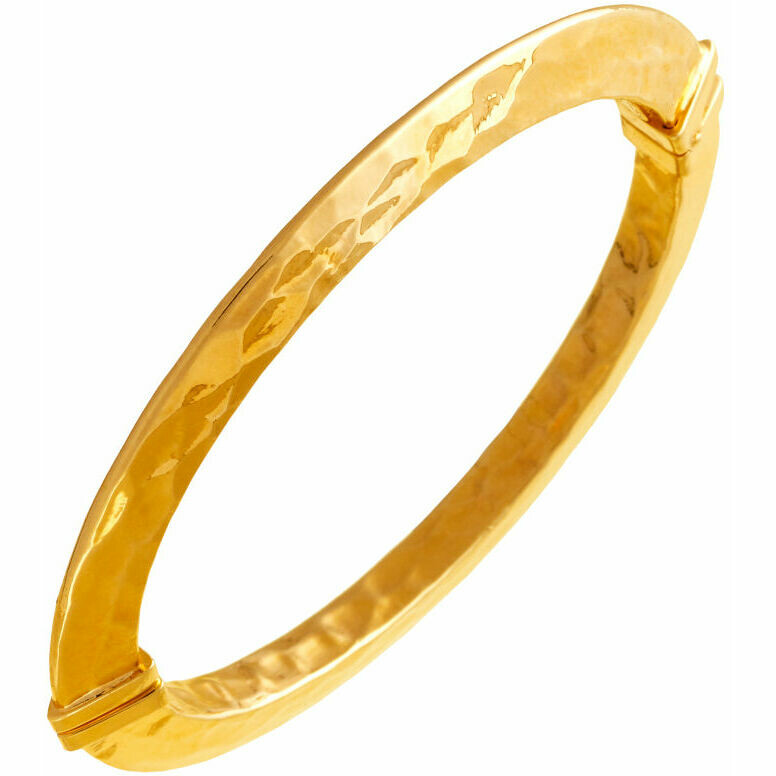 Giovanni Raspini Blade small rigid bracelet in gilded silver