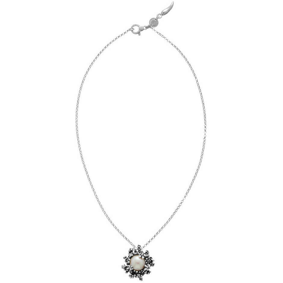 Giovanni Raspini Blossom necklace with natural pink pearl pendant