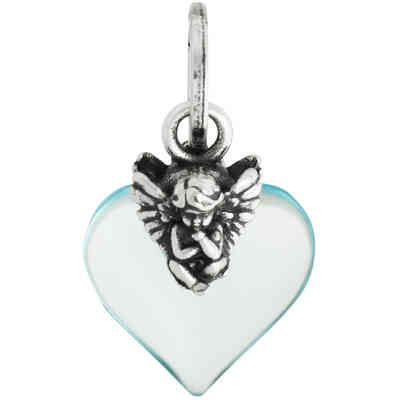 Giovanni Raspini Blue Angel Heart Charm