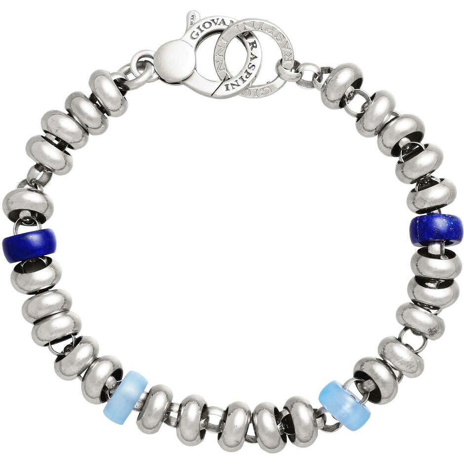 Giovanni Raspini Bracelet In Blue Bead Silver