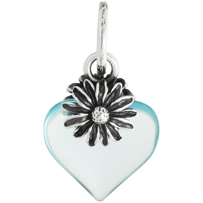 Giovanni Raspini Charm Heart Daisy Blue