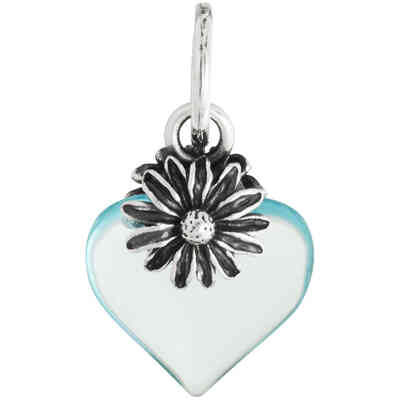 Giovanni Raspini Charm Heart Daisy Blue